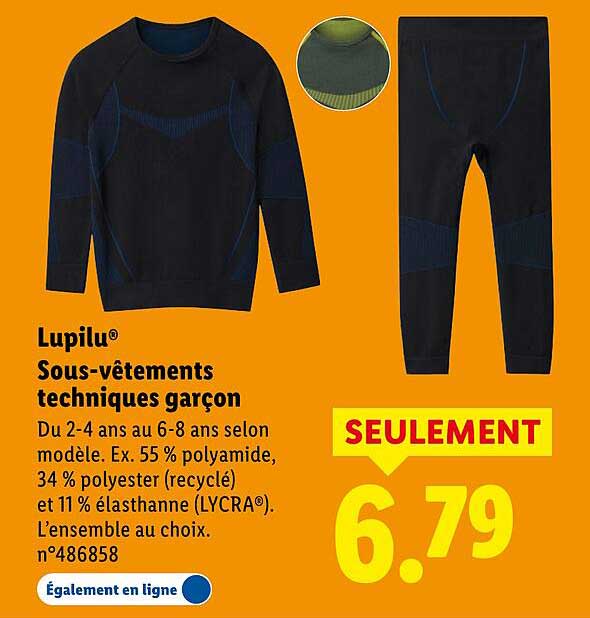 Lupilu® Sous-vêtements techniques garçon