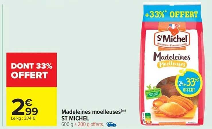 Madeleines moelleuses(m) ST MICHEL