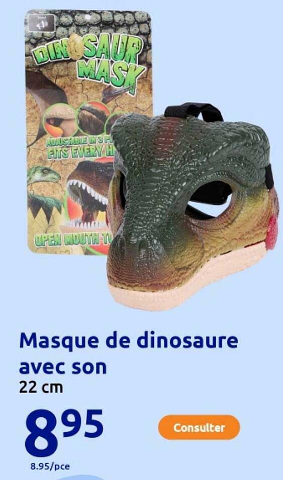 Masque de dinosaure avec son