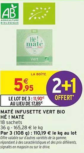 MATÉ INFUSETTE VERT BIO HÉ ! MATÉ