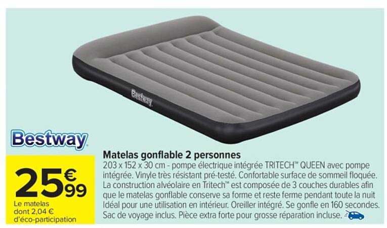 Matelas gonflable 2 personnes