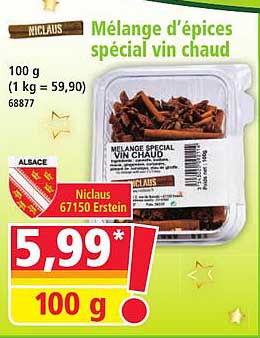 Mélange d'épices spécial vin chaud