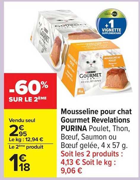 Mousseline pour chat Gourmet Revelations PURINA