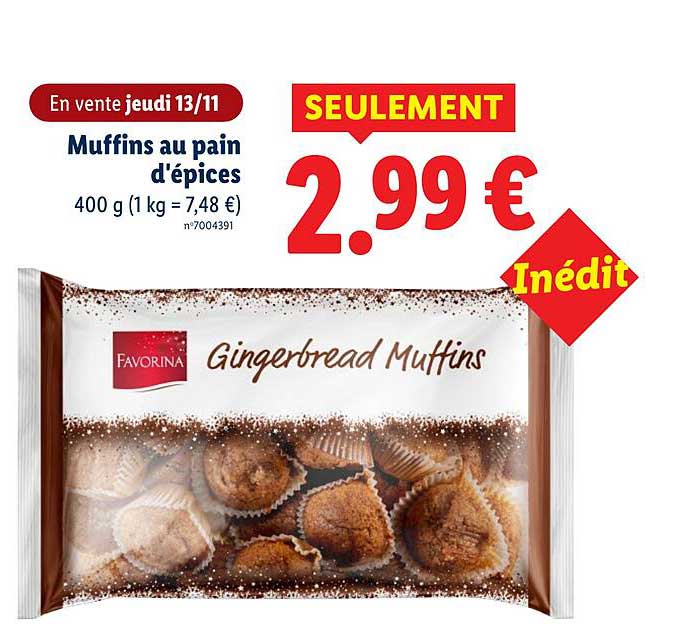 Muffins au pain d'épices
