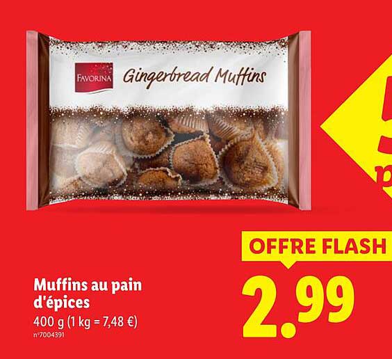 Muffins au pain d'épices