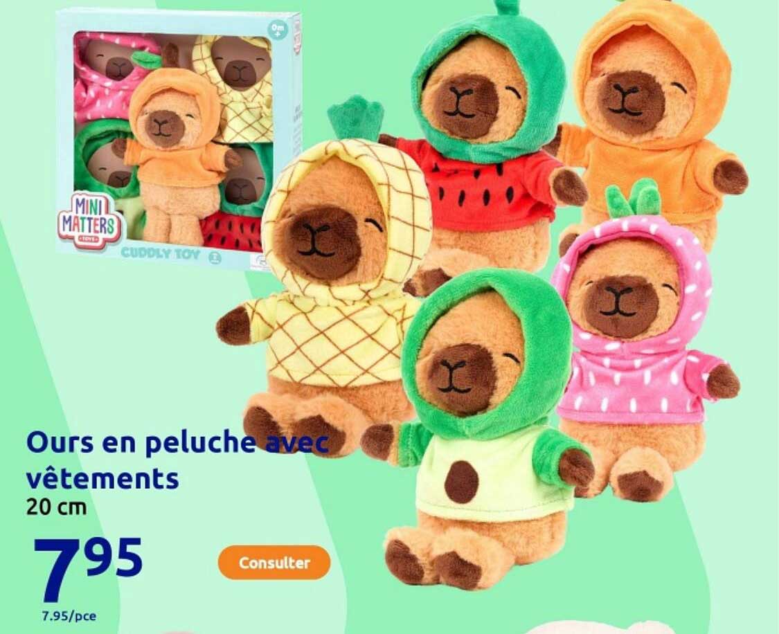 Ours en peluche avec vêtements