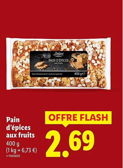 Pain d'épices aux fruits