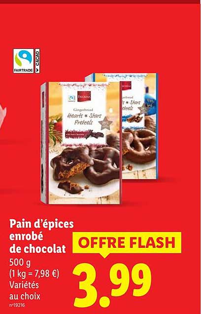 Pain d’épices enrobé de chocolat