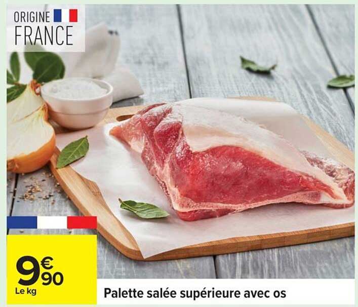 Palette salée supérieure avec os