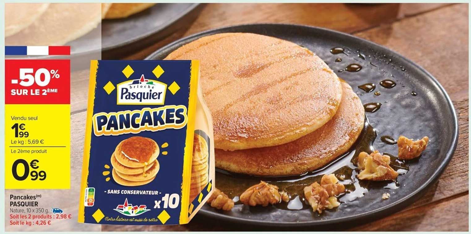 Pancakes Pasquier -50% SUR LE 2ème