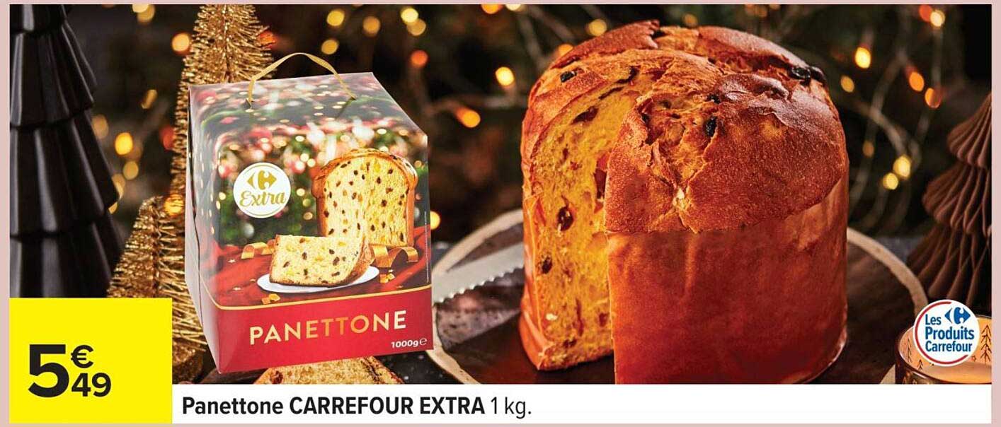 Panettone CARREFOUR EXTRA 1 kg.