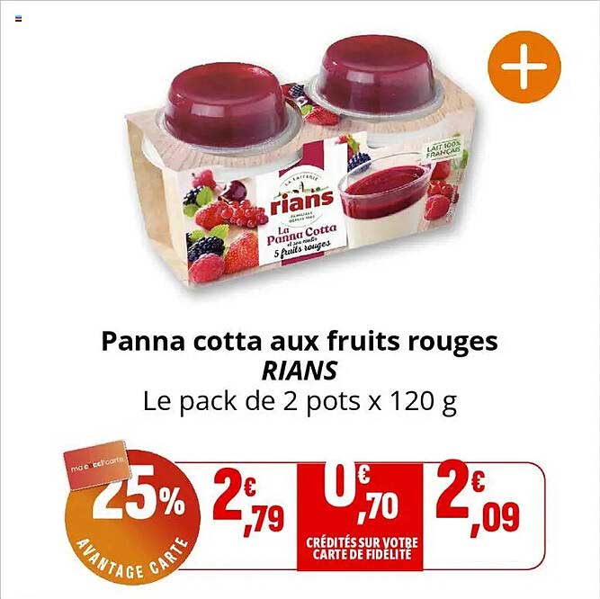 Panna cotta aux fruits rouges RIANS