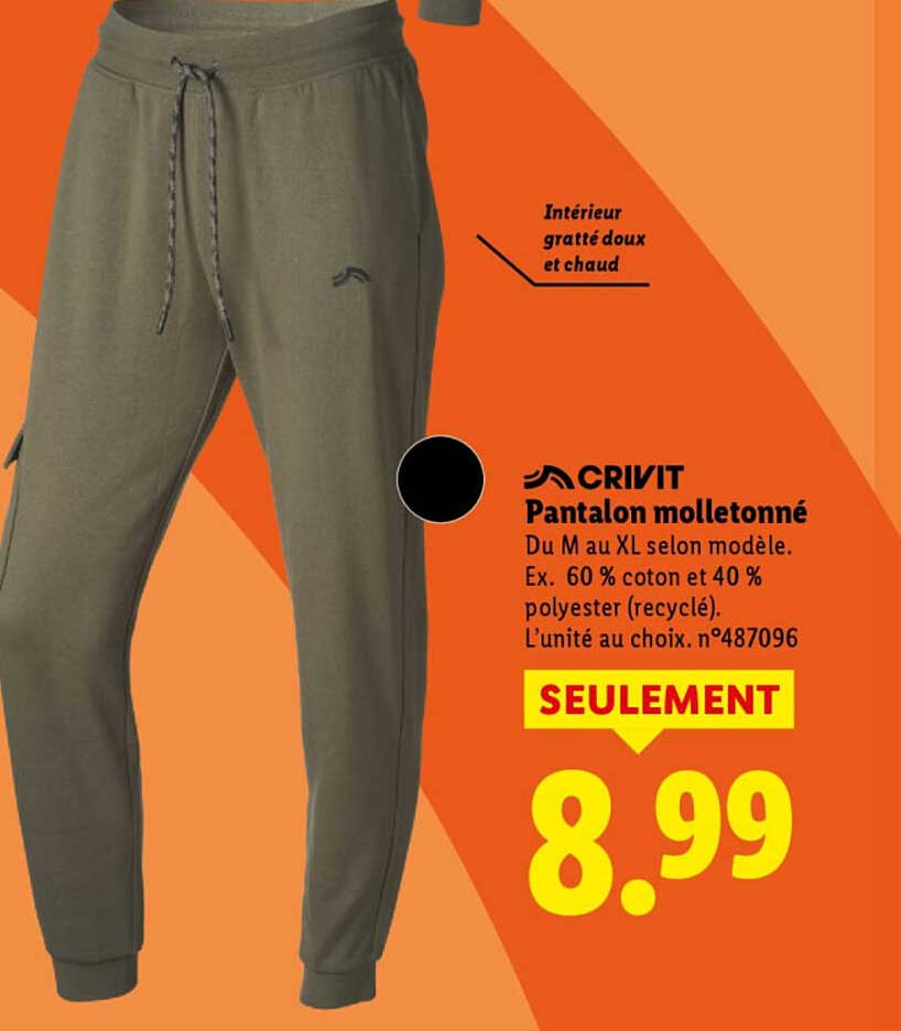 Pantalon molletonné