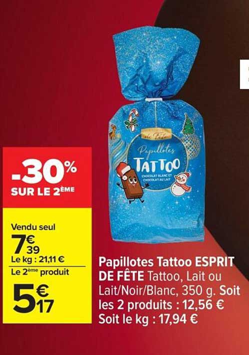 Papillotes Tattoo ESPRIT DE FÊTE