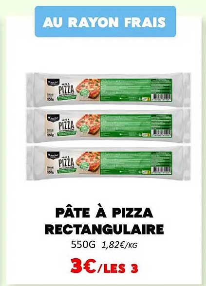 PÂTE À PIZZA RECTANGULAIRE