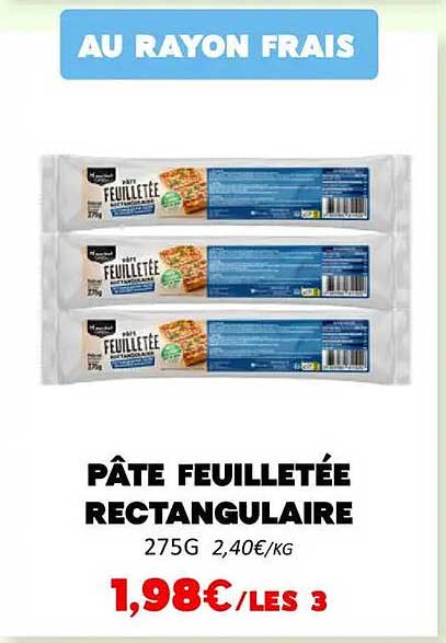 PÂTE FEUILLETÉE RECTANGULAIRE