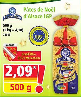 Pâtes de Noël d’Alsace IGP