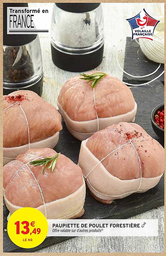 PAUPIETTE DE POULET FORESTIÈRE