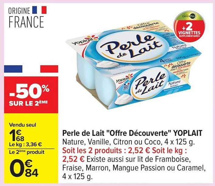 Perle de Lait "Offre Découverte" YOPLAIT