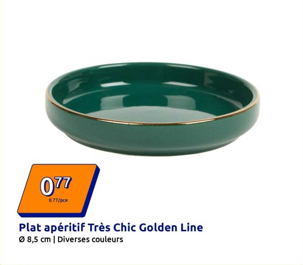 Plat apéritif Très Chic Golden Line