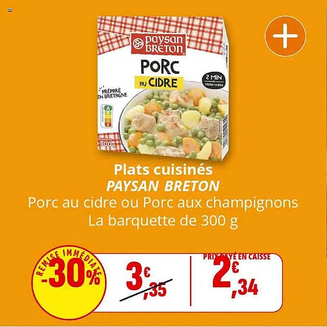 Plats cuisinés PAYSAN BRETON