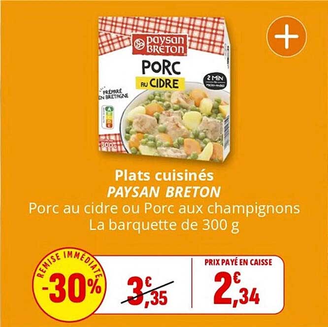 Plats cuisinés PAYSAN BRETON