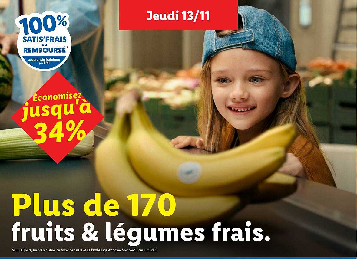 Plus de 170 fruits & légumes frais.