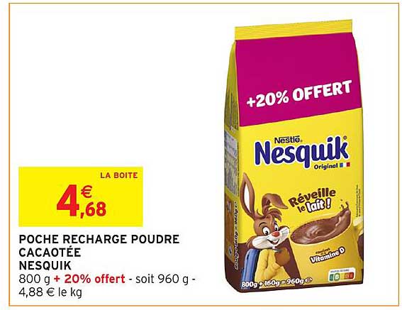 POCHE RECHARGE POUDRE CACAOETÉE NESQUIK