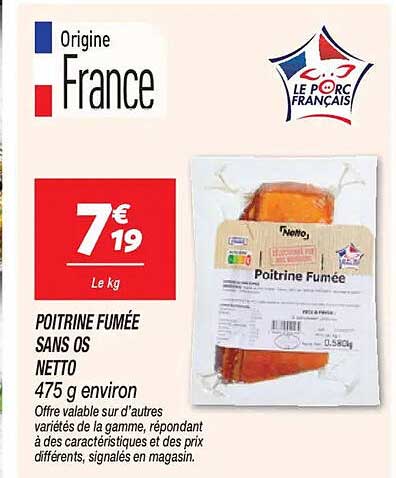 Poitrine Fumée Sans Os