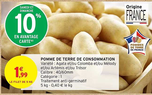 POMME DE TERRE DE CONSOMMATION