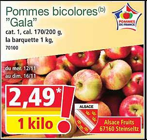 Pommes bicolores "Gala"