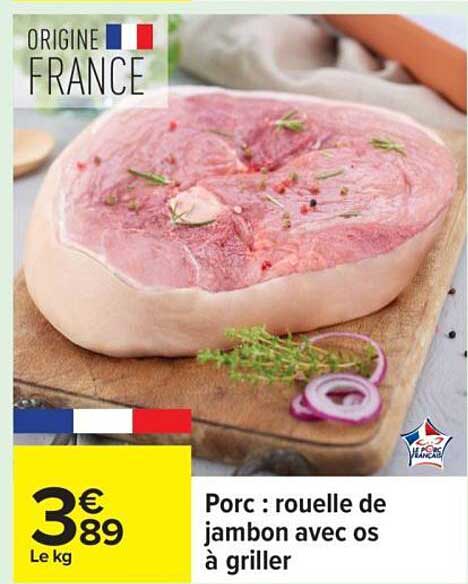 Porc : rouelle de jambon avec os à griller