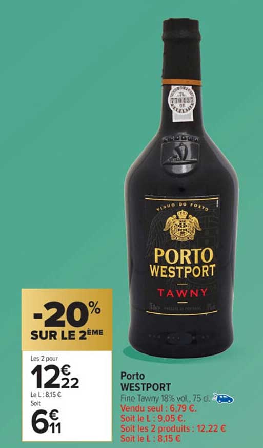 Porto WESTPORT Tawny 18% vol., 75 cl