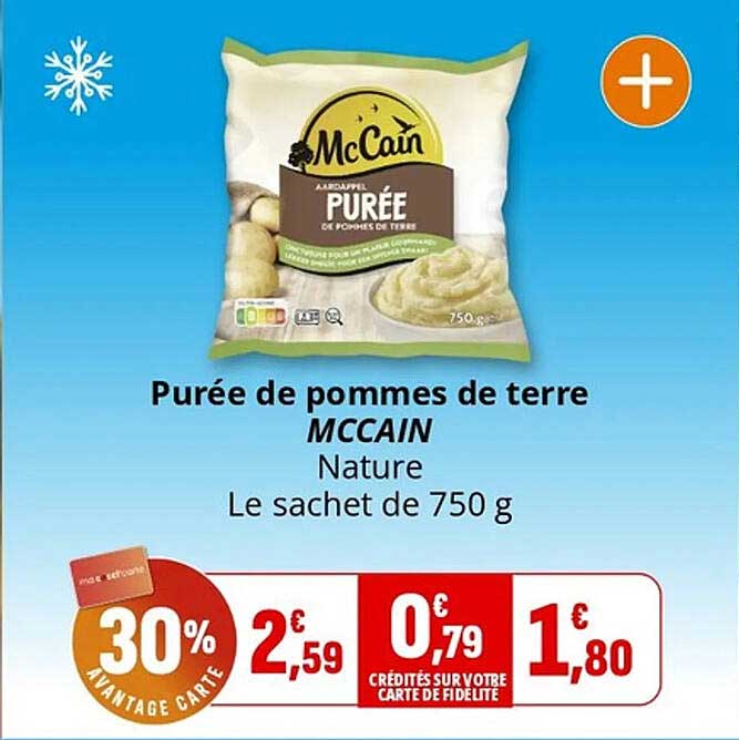 Purée de pommes de terre MCCAIN Nature