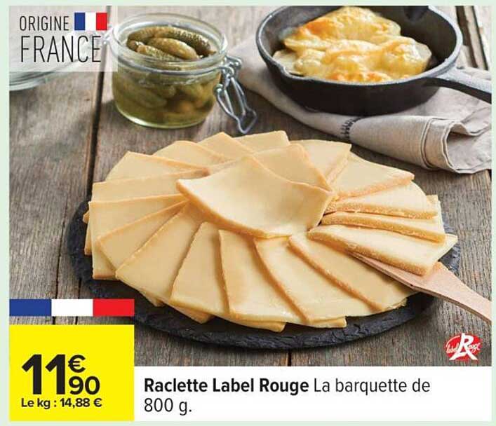 Raclette Label Rouge La barquette de 800 g