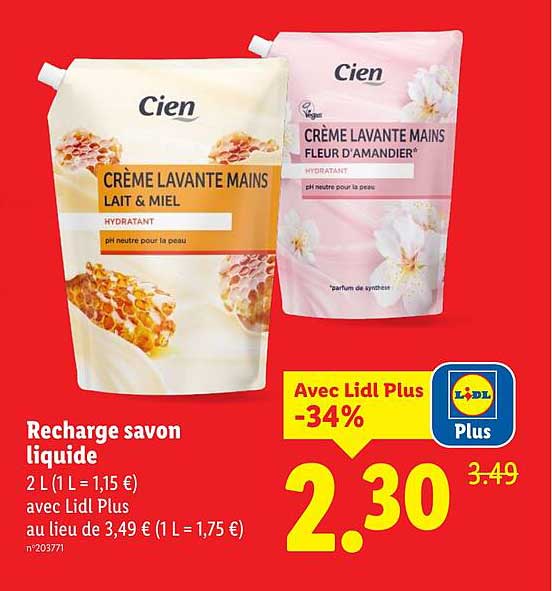 Recharge savon liquide