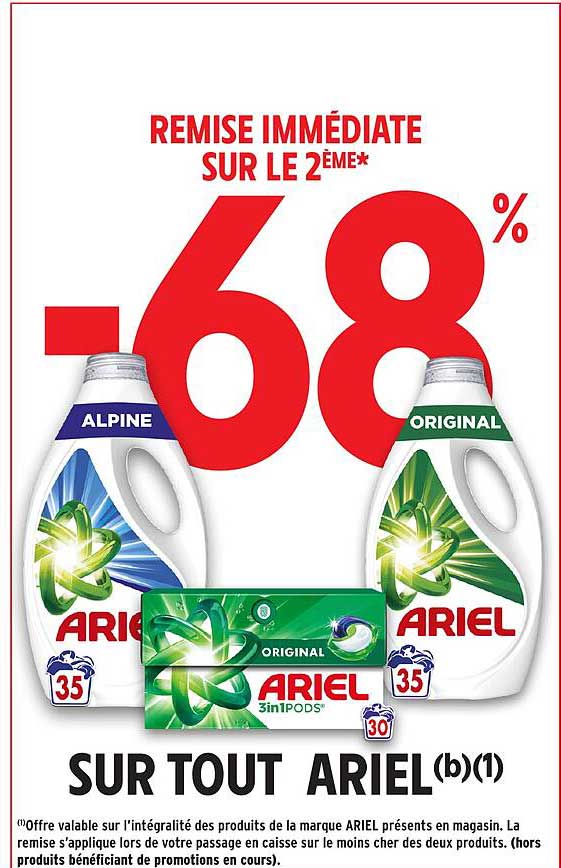 REMBOURSEMENT IMMÉDIAT SUR LE 2ÈME* -68%