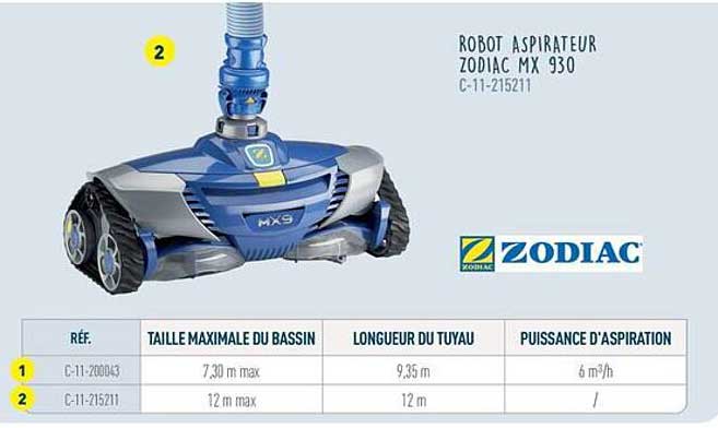 ROBOT ASPIRATEUR ZODIAC MX 930