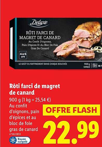 Rôti farci de magret de canard