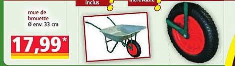 roue de brouette Ø env. 33 cm