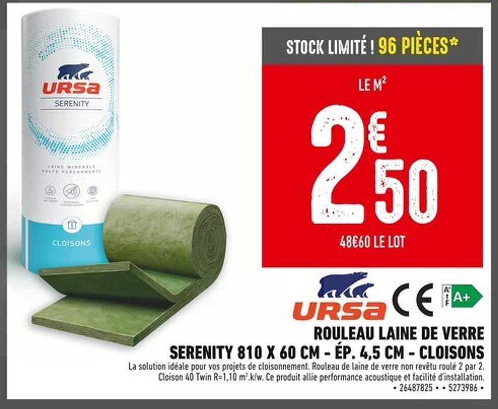 Rouleau Laine de Verre URSA Serenity