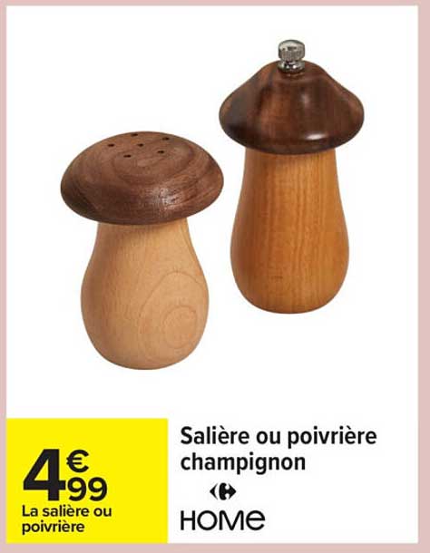 Salière ou poivrière champignon