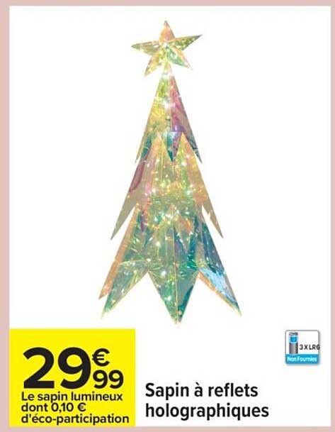 Sapins à reflets holographiques