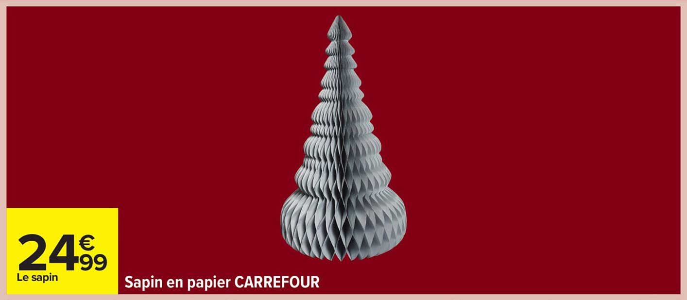 Sapins en papier CARREFOUR