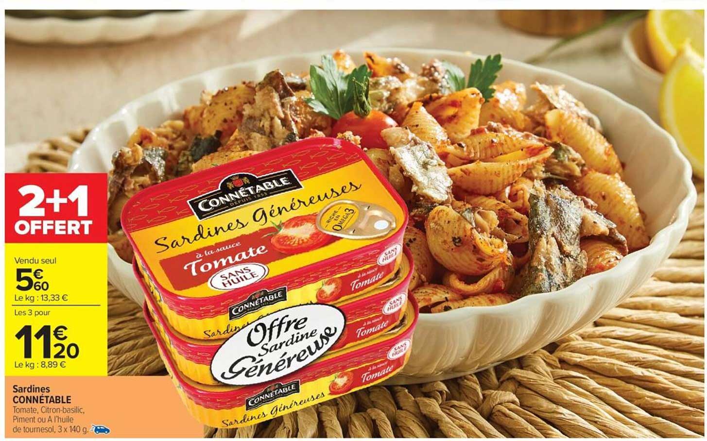 Sardines CONNÉTABLE à la sauce Tomate