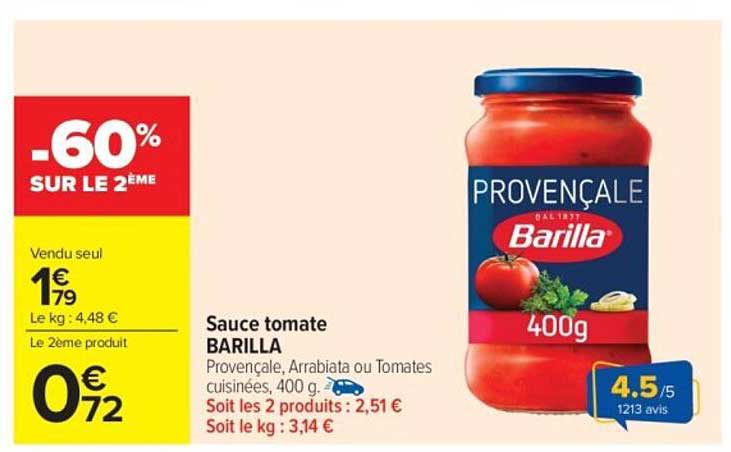 Sauce tomate BARILLA