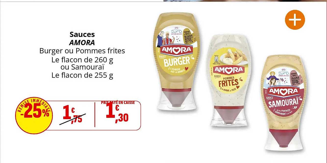 Sauces AMORA Burger ou Pommes frites