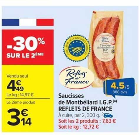 Saucisses de Montbéliard I.G.P.(o) REFLETS DE FRANCE