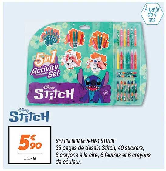 SET COLORIAGE 5-EN-1 STITCH