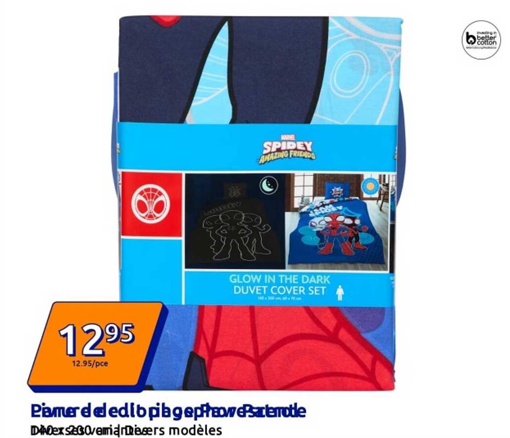 Set de housse de couette qui brille dans la nuit